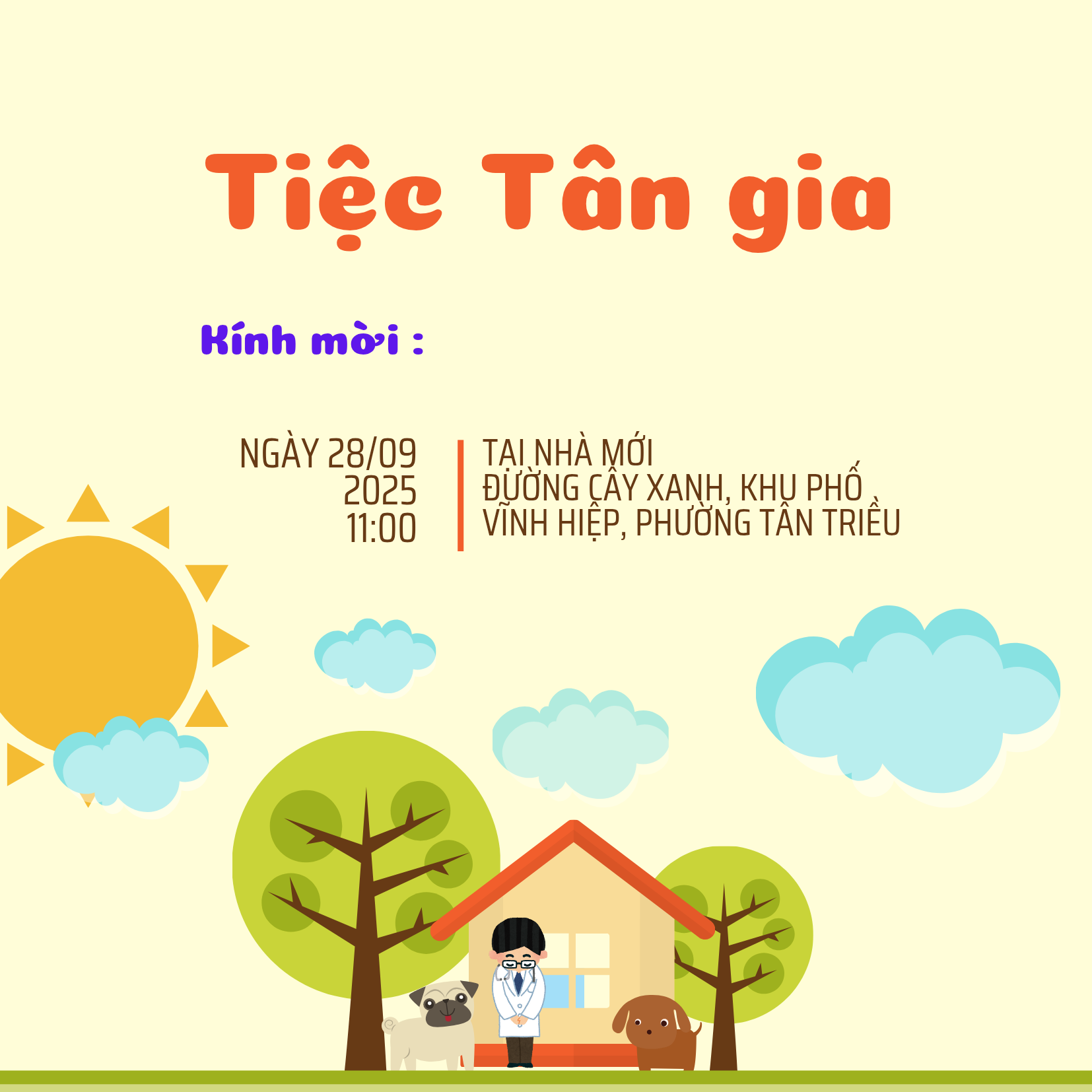 Thiệp mời tân gia